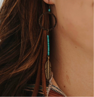 Turquoise Tassle Earrings